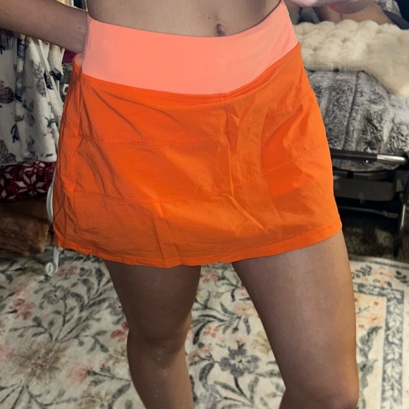 Mecdar Orange Athletic Skirt - Picture 1 of 5